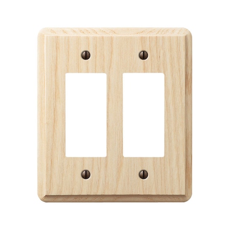 Amerelle Wall Plate, Number of Gangs: 2 gang Wood, Unfinished Finish, Beige 401RR